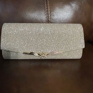 Evening clutch purse shining satin  NWT